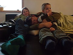 Tr�t Toke med unger t a hanne
